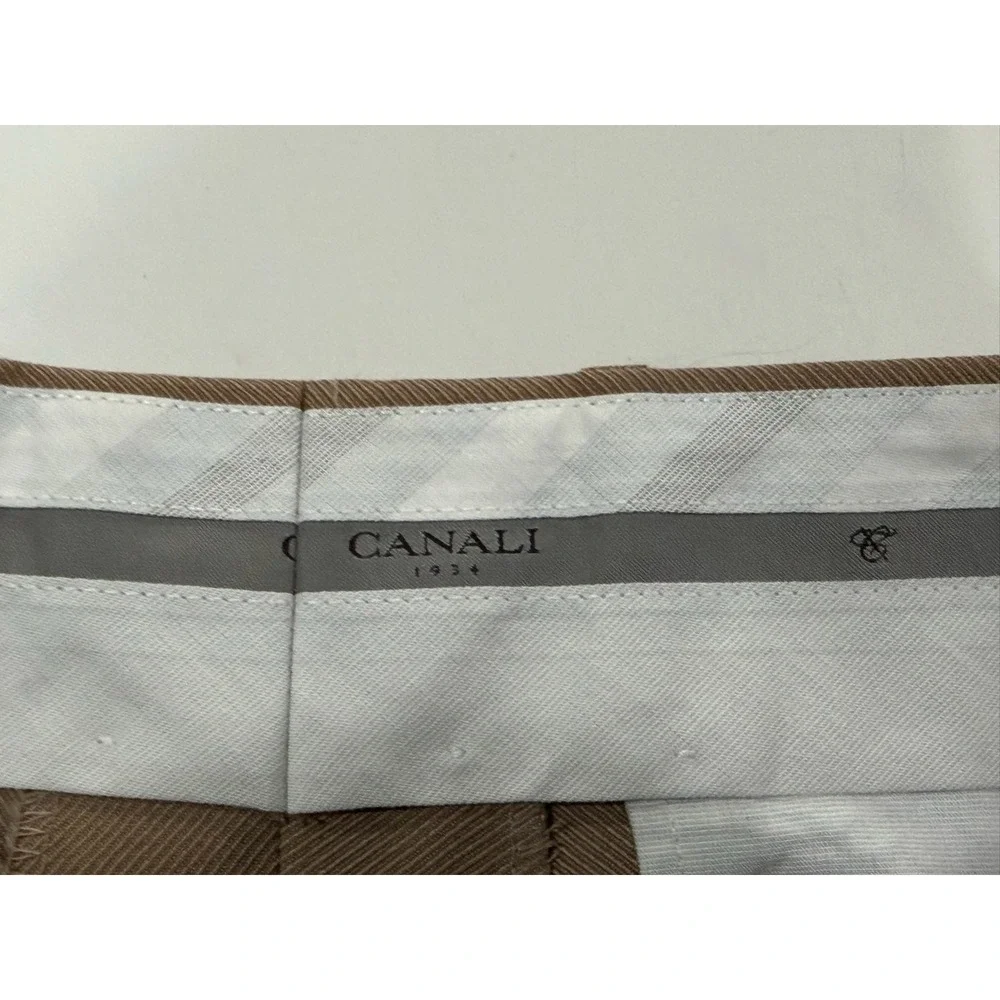Canali 1934 Mens Tan 100% Wool Dress Pants Made in Italy Size 52 EU 36 US